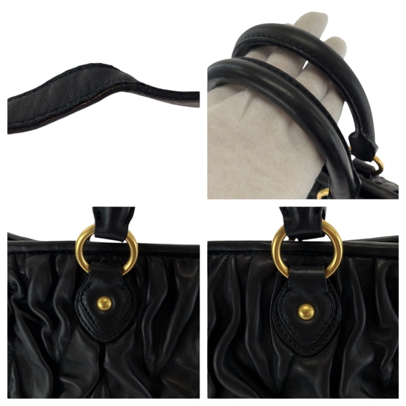 MIU MIU Black Leather Shoulder Bag - Picture 5 of 10